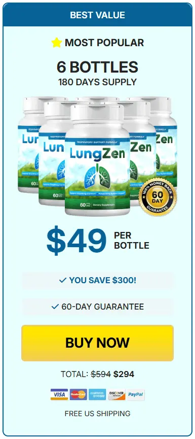 LungZen 6 Bottle Price